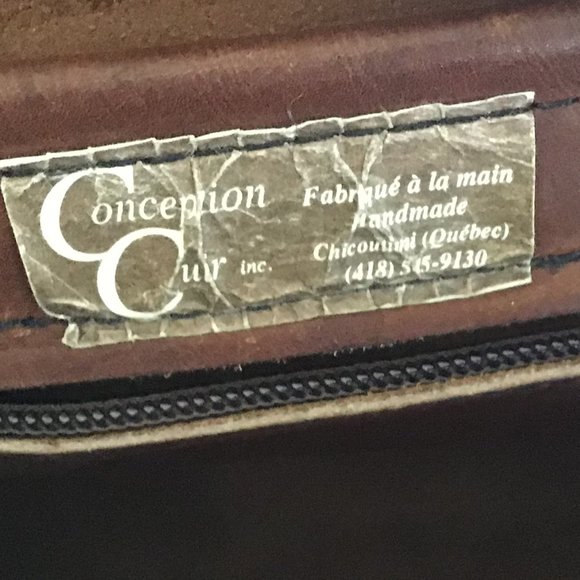 Artisanal Hand Crafted Leather Shoulder Purse / Tote Bag by Conception Cuir - Picture 8 of 8